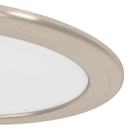 Eglo - Spot LED RGBW încastrat pentru baie, dimabil, 9,5 W, 230 V, 2700–6500 K, Ø 16,8 cm, IP44, crom mat