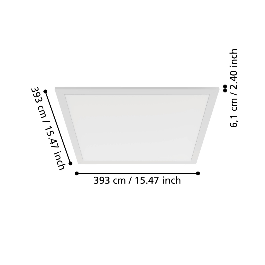 Eglo - Plafonieră LED/18,8W/230V 2700/4000/6500K 40x40 cm albă