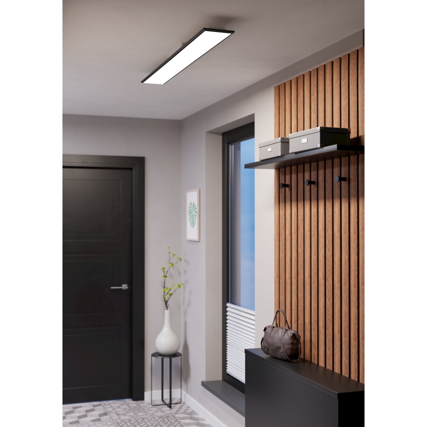 Eglo - Panou LED aplicat RGBW dimmabil, 28W, 230V, 2700-6500K, 120x15 cm, negru