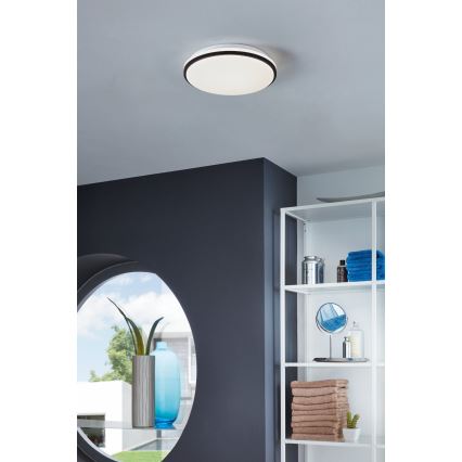 Eglo - Plafonieră LED pentru baie LED/18W/230V 3000/4000/6500K IP54 negru