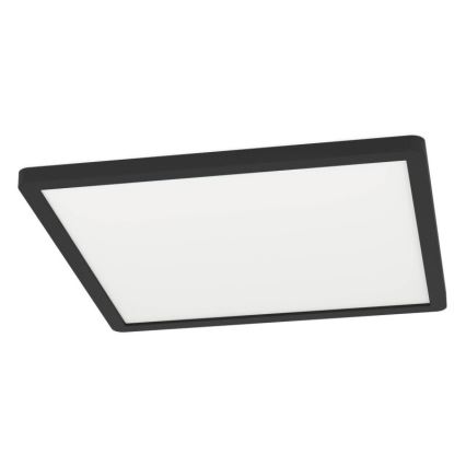 Eglo - Plafonieră LED pentru baie, 16,4 W, 230 V, 29 x 29 cm, IP54, negru