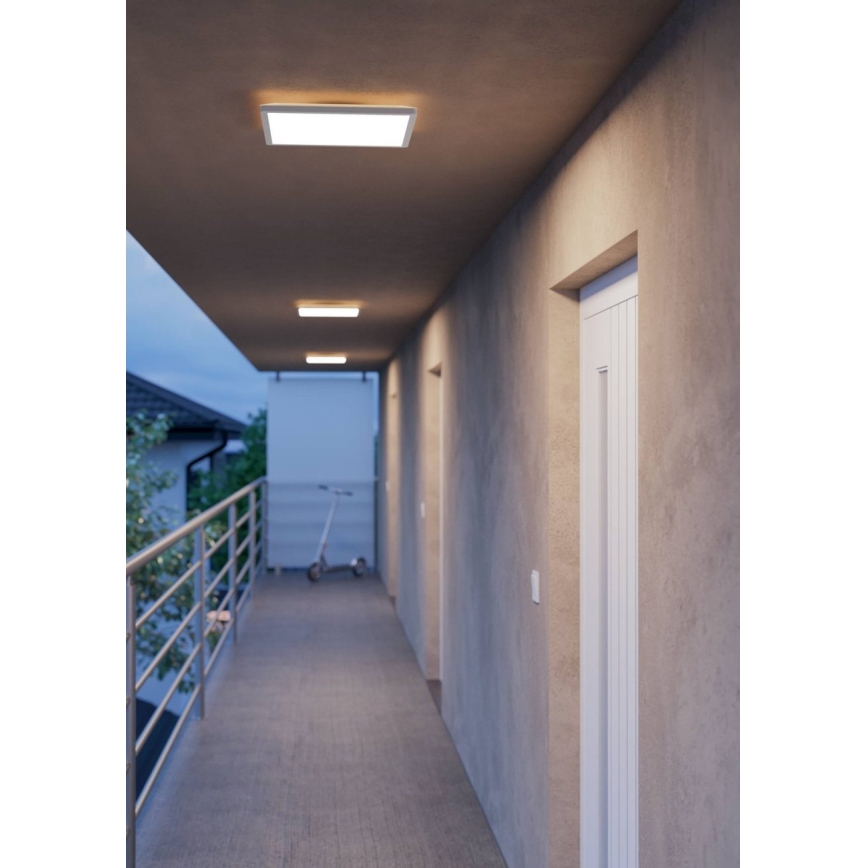Eglo - Plafonieră LED pentru baie, 20,2 W, 230 V, 39 x 39 cm, IP54, albă