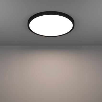 Eglo - Plafonieră LED pentru baie, dimabilă RGBW, 17,5 W, 230 V, 2700–6500 K, Ø 38,9 cm, IP44, negru