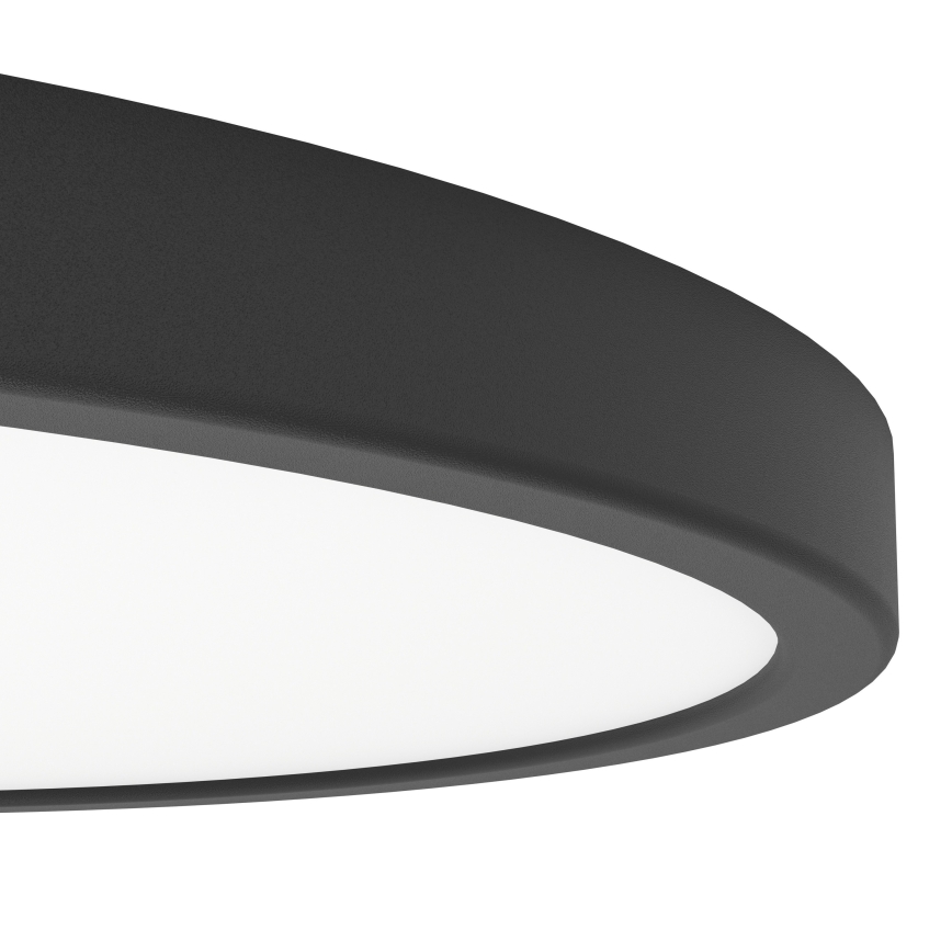 Eglo - Plafonieră LED pentru baie, dimabilă RGBW, 17,5 W, 230 V, 2700–6500 K, Ø 38,9 cm, IP44, negru