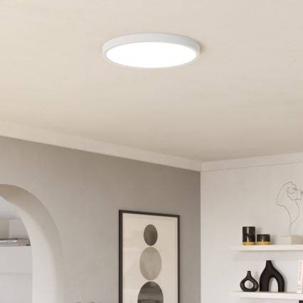 Plafonieră LED RGBW dimmabilă pentru baie Eglo, LED/17,5W/230V, 2700-6500K, Ø 38,9 cm, IP44, albă