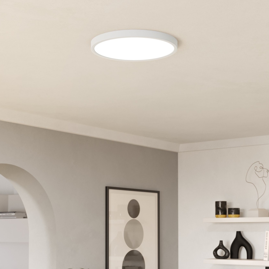 Plafonieră LED RGBW dimmabilă pentru baie Eglo, LED/17,5W/230V, 2700-6500K, Ø 38,9 cm, IP44, albă