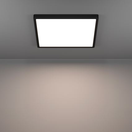 Eglo - Plafonieră LED RGBW reglabilă pentru baie LED/17,8W/230V 2700-6500K 39x39 cm IP44 negru