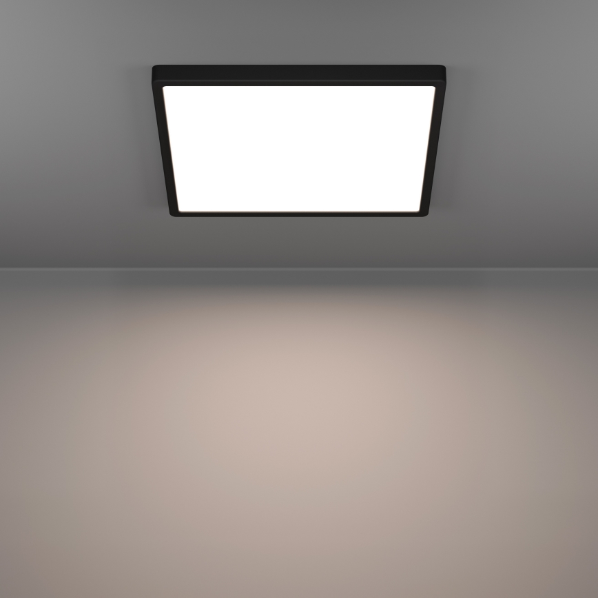 Eglo - Plafonieră LED RGBW reglabilă pentru baie LED/17,8W/230V 2700-6500K 39x39 cm IP44 negru