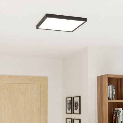 Eglo - Plafonieră LED RGBW reglabilă pentru baie LED/17,8W/230V 2700-6500K 39x39 cm IP44 negru