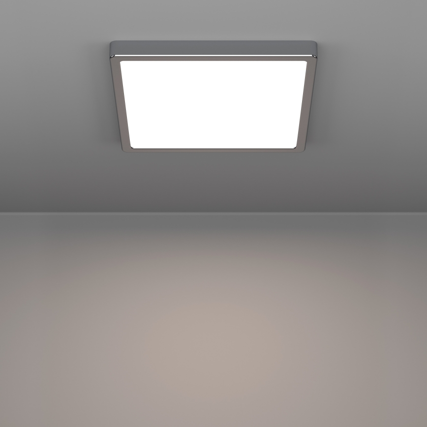 Eglo - Plafonieră LED pentru baie, LED/13W/230V, 2700/4000/6500K, 29x29 cm, IP44, crom lucios