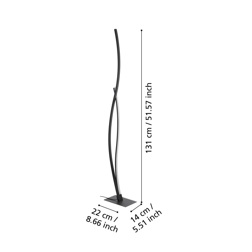 Eglo 901803 - Lampadar LED GRISOLIA LED/20W/230V negru