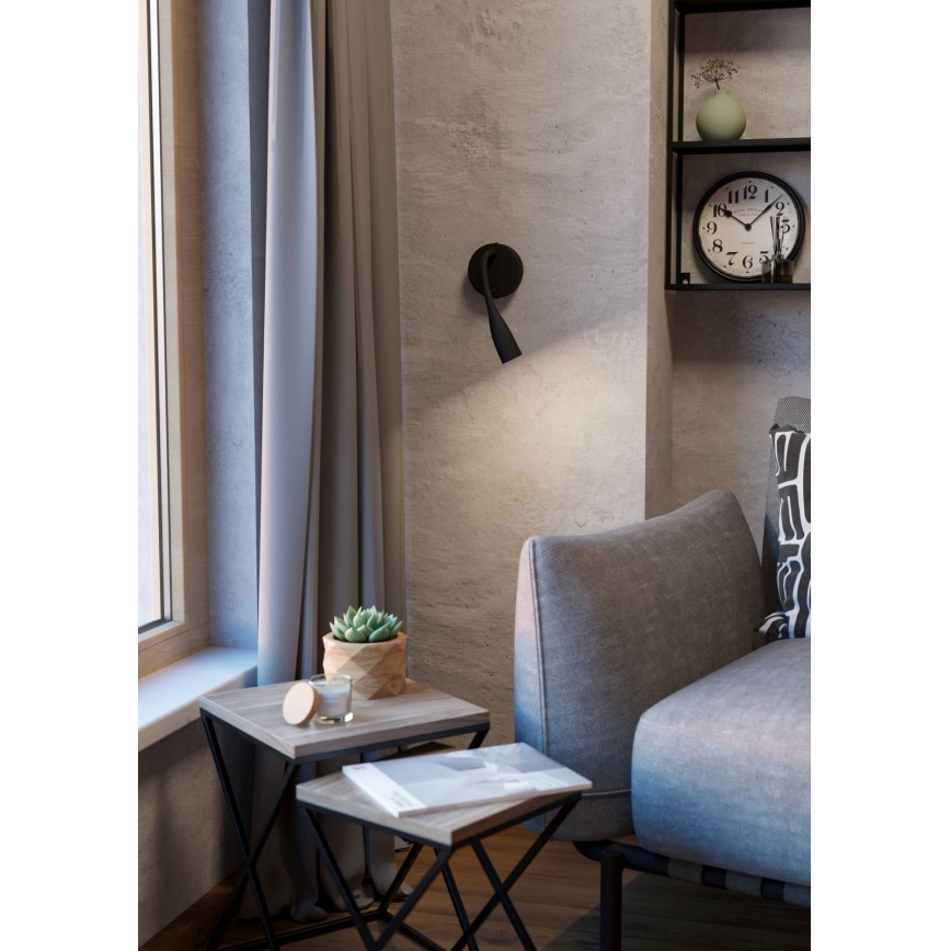 Eglo - Lampă LED de perete flexibilă, 3,8W/230V, neagră