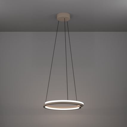 Eglo - Lustra LED reglabilă pe cablu 2xLED/20W/230V 2700-6500K Ø 48 cm bej + telecomandă