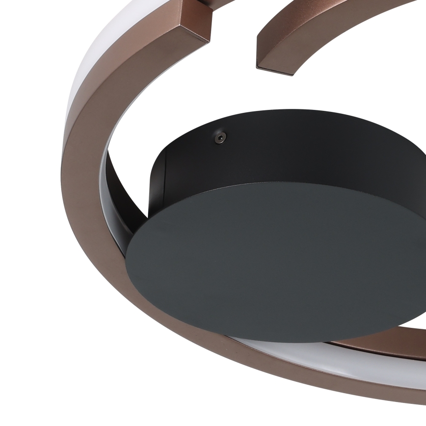 Eglo - Plafonieră LED dimabilă, 2xLED, 20W, 230V, 2700-6500K, Ø 48 cm, finisaj bronz, cu telecomandă