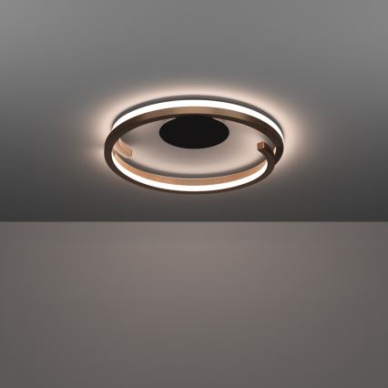 Eglo - Plafonieră LED dimabilă, 2xLED, 20W, 230V, 2700-6500K, Ø 48 cm, finisaj bronz, cu telecomandă