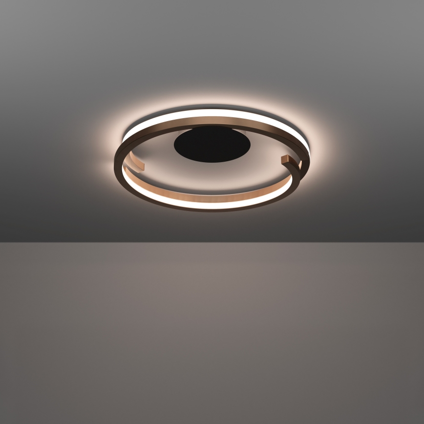 Eglo - Plafonieră LED dimabilă, 2xLED, 20W, 230V, 2700-6500K, Ø 48 cm, finisaj bronz, cu telecomandă