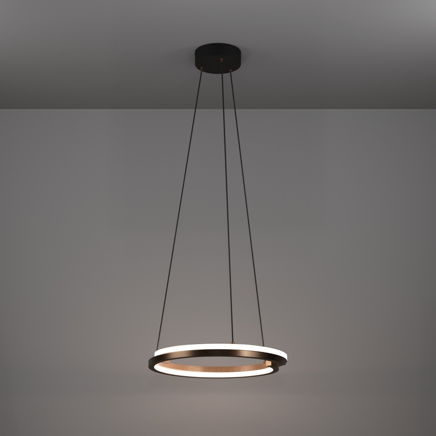 Eglo - Lustra LED reglabilă pe cablu, 2xLED/20W/230V, 2700–6500K, Ø 48 cm, finisaj bronz + telecomandă