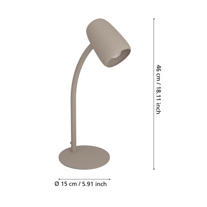 Eglo - Lampă de masă 1xE14/18W/230V crem