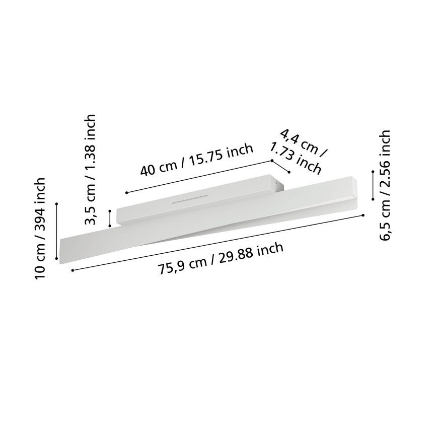 Eglo - Plafonieră LED RGBW dimmabilă, 13 W, 230 V, 2700–6500 K, gri