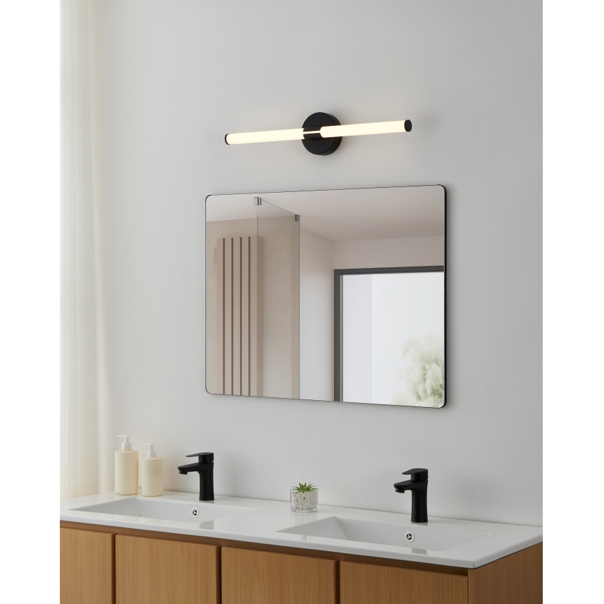 Eglo - Aplica LED pentru oglindă de baie, 11W/230V, 3000/4000/6500K, 60 cm, IP44, negru