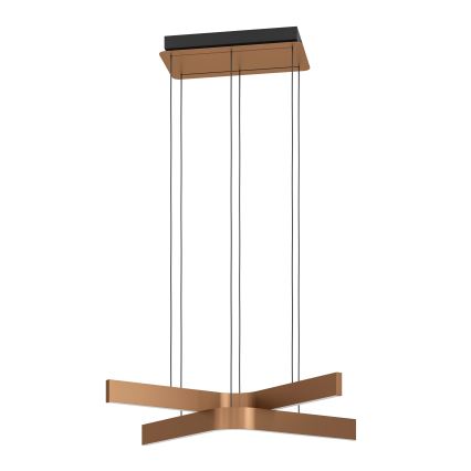 Eglo - Candelabru LED RGBW reglabil, suspendat pe cablu, 2xLED/18W/230V, cupru/negru