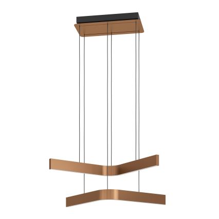 Eglo - Candelabru LED RGBW reglabil, suspendat pe cablu, 2xLED/18W/230V, cupru/negru