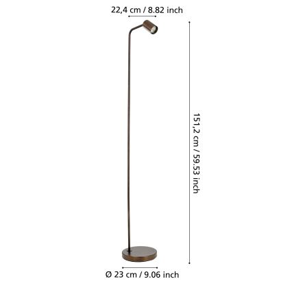 Lampadar Eglo 1xGU10/5W/230V, bronz