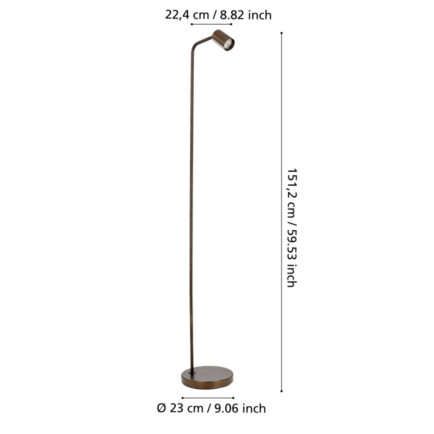 Lampadar Eglo 1xGU10/5W/230V, bronz