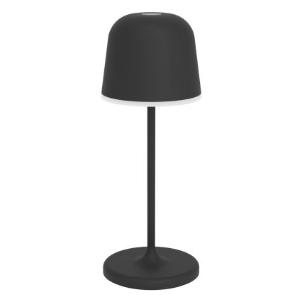 Eglo - Lampă de masă LED reîncărcabilă, tactilă, dimmabilă, pentru exterior, 1,8W/5V, 2500/3000/4000K, 2500 mAh, IP54, negru