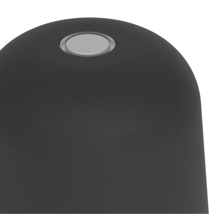 Eglo - Lampă de masă LED reîncărcabilă, tactilă, dimmabilă, pentru exterior, 1,8W/5V, 2500/3000/4000K, 2500 mAh, IP54, negru