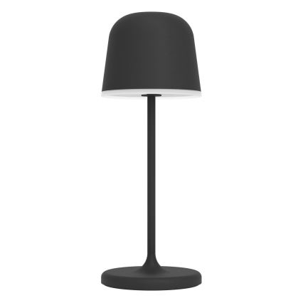 Eglo - Lampă de masă LED reîncărcabilă, tactilă, dimmabilă, pentru exterior, 1,8W/5V, 2500/3000/4000K, 2500 mAh, IP54, negru