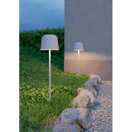 Eglo - Lampă de masă LED reîncărcabilă, tactilă, pentru exterior, dimabilă, 1,8W/5V, 2500/3000/4000K, 2500 mAh, IP54, gri