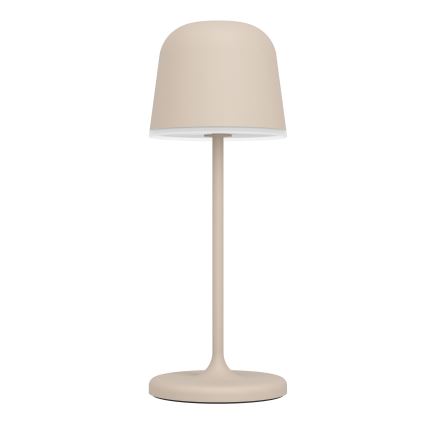 Eglo - Lampă de masă LED pentru exterior, reîncărcabilă, cu control tactil și intensitate reglabilă, 1,8W/5V, 2500/3000/4000K, 2500 mAh, IP54, crem