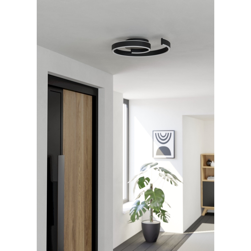 Eglo - Plafonieră LED dimabilă LED/37W/230V 3000-6500K neagră