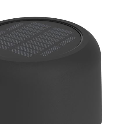Eglo - Lampă de podea LED cu încărcare solară și control tactil LED/2,8W/3,7V 1800 mAh IP44 neagră