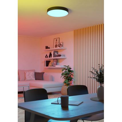 Eglo - Plafonieră LED RGBW dimabilă LED/15W/230V 2700-6500K Ø39 cm negru