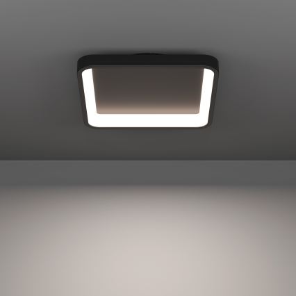 Eglo - Plafonieră LED RGBW reglabilă, 20W, 230V, 2700-6500K, 35x35 cm, neagră