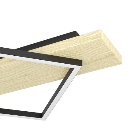 Eglo - Plafonieră LED 2xLED/13W/230V + LED/16W negru/bej