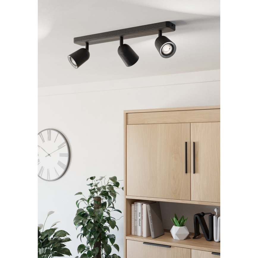 Eglo - Corp de iluminat tip spot 3x GU10/10W/230V, negru