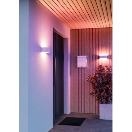 Eglo - Aplică LED RGBW pentru exterior, reglabilă, 10W, 230V, 2700-6500K, IP55, alb