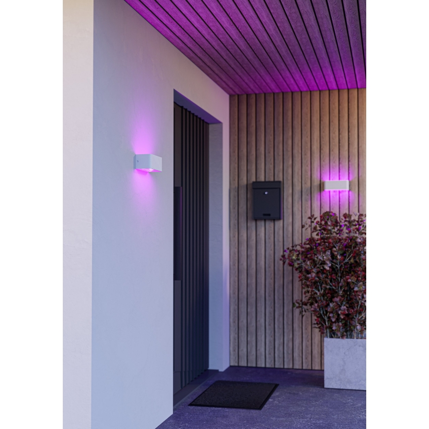 Eglo - Aplică LED RGBW pentru exterior, reglabilă, 10W, 230V, 2700-6500K, IP55, alb