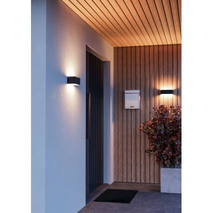 Eglo - Aplică de perete LED RGBW dimmabilă pentru exterior LED/10W/230V 2700-6500K IP55 negru