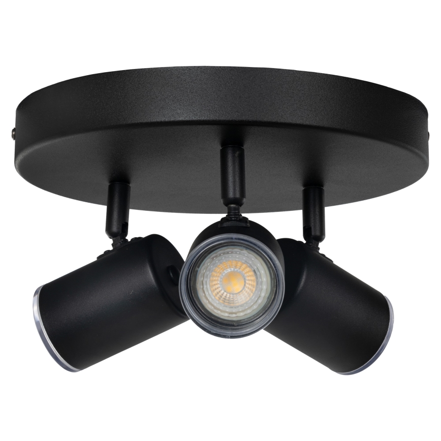 Eglo - Spot pentru baie, 3x GU10, 5W, 230V, Ø25 cm, IP44, negru