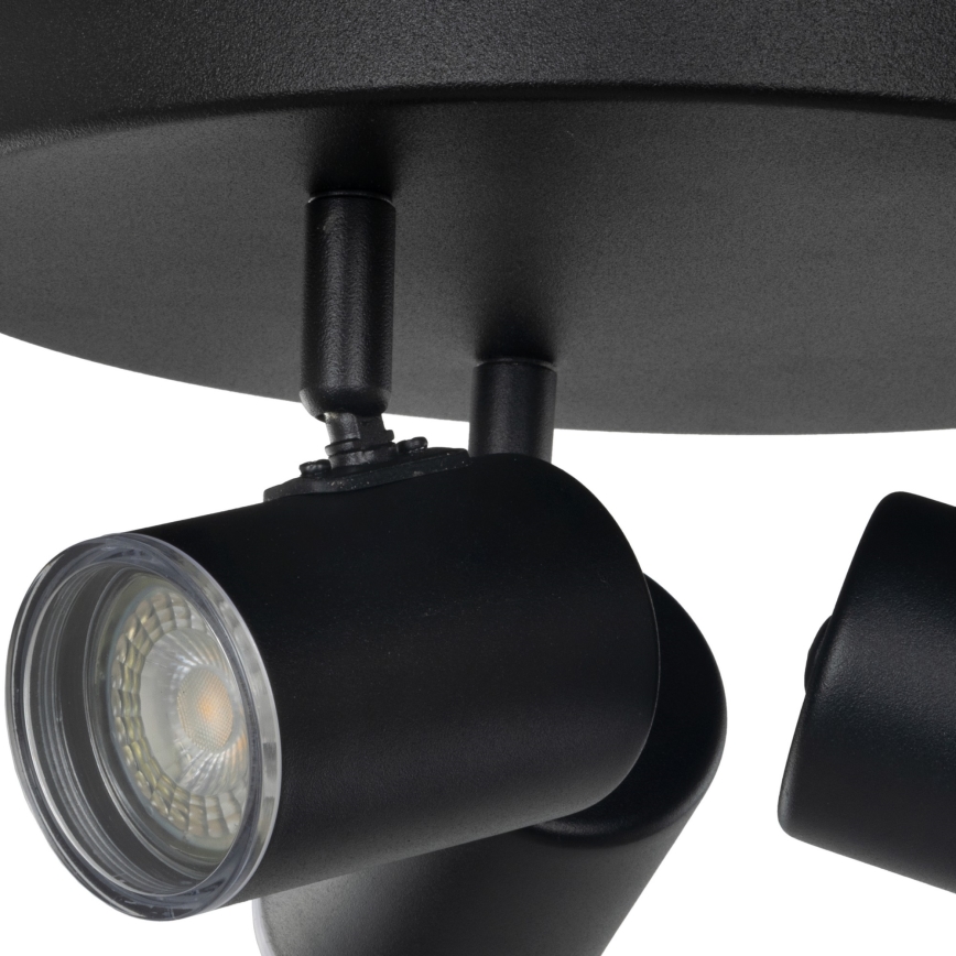 Eglo - Spot pentru baie, 3x GU10, 5W, 230V, Ø25 cm, IP44, negru