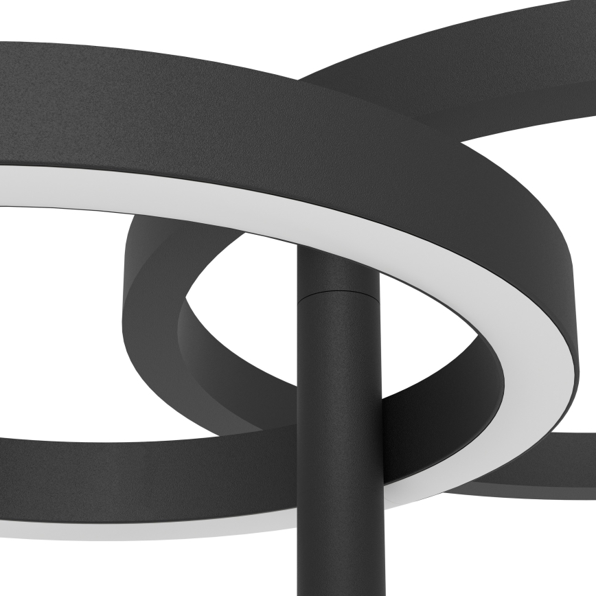 Eglo - Lampă de podea LED reglabilă, 16W/230V + 12W, negru