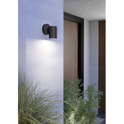 Eglo - Aplica de perete pentru exterior, 1x GU10/28W/230V, IP44, neagră