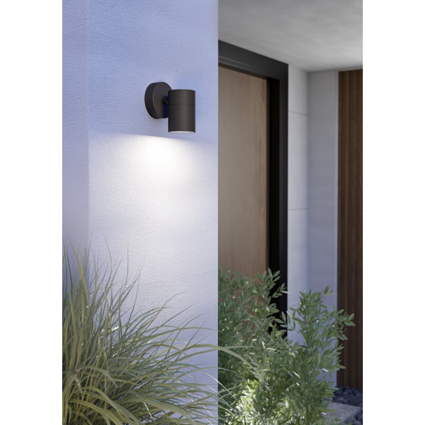 Eglo - Aplica de perete pentru exterior, 1x GU10/28W/230V, IP44, neagră