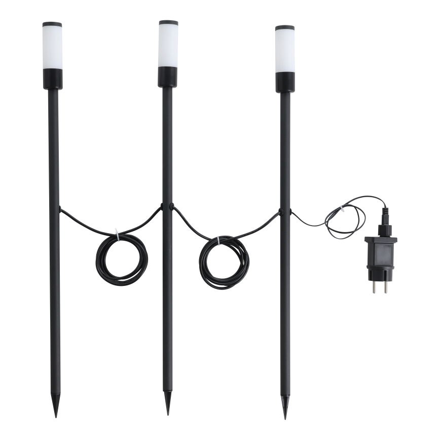 Eglo - Set 3x lămpi de exterior LED/1W/230V IP44 negre
