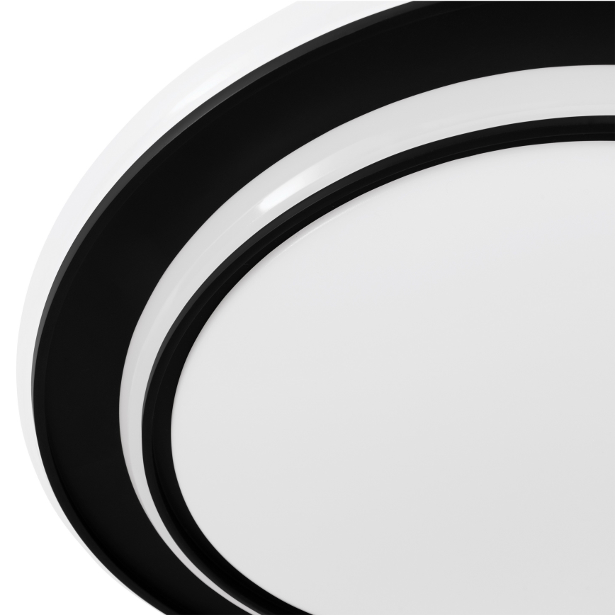 Eglo - Plafonieră LED, 24W, 230V, 2700/4000/6500K, Ø 40 cm, negru