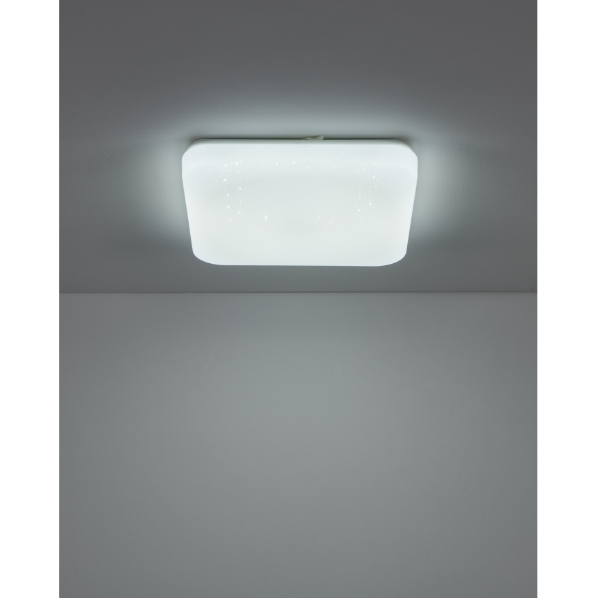 Eglo – Plafonieră LED pentru baie, 18 W, 230 V, temperatură de culoare selectabilă 3000/4000/6000 K, 33 x 33 cm, IP44